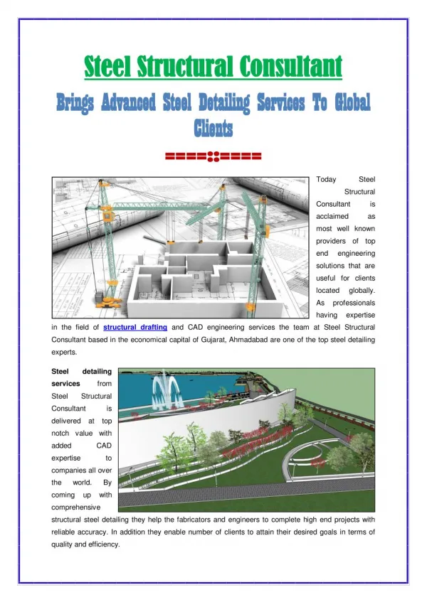 Brings Advanced Steel Detailing Services To Global Clients