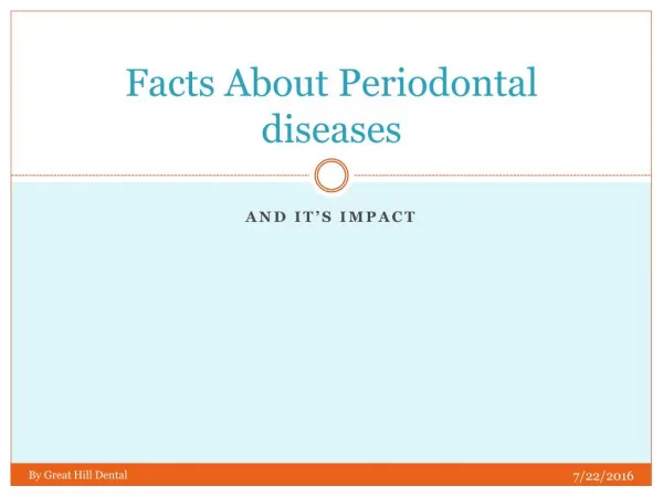 Facts About Periodontal diseases