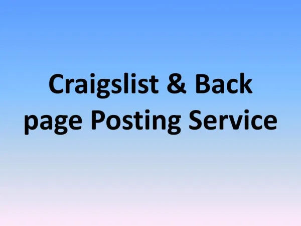 Backpage Posting Service – CLPS