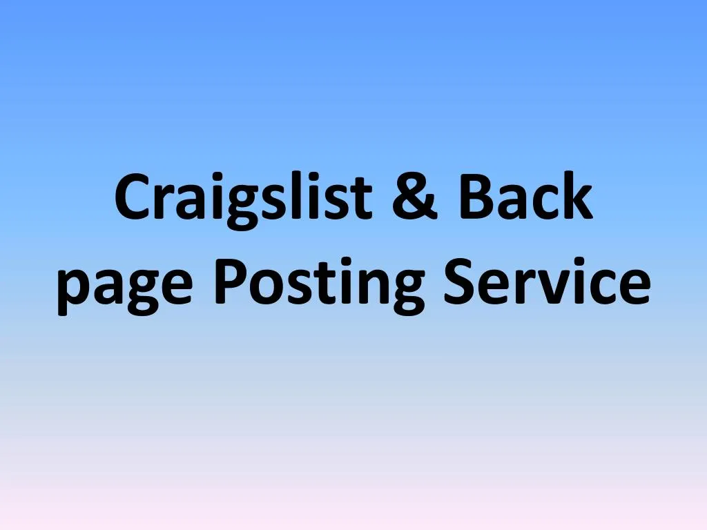 craigslist back page posting service