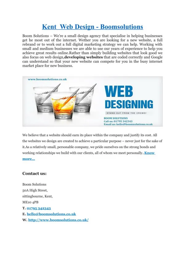 Kent Web Design.