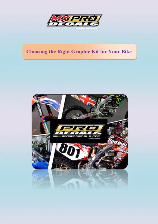 Choosing the Right Graphic Kit for Your Bike