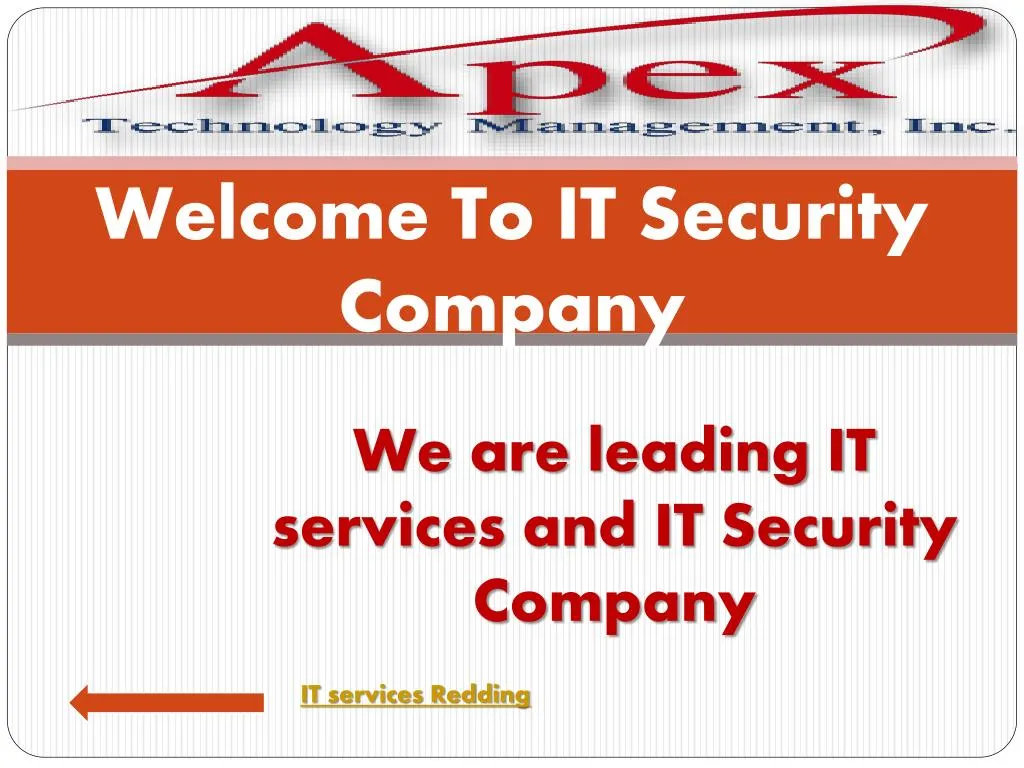 welcome to it security company