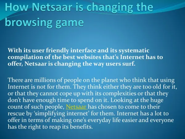 How Netsaar is changing the browsing game