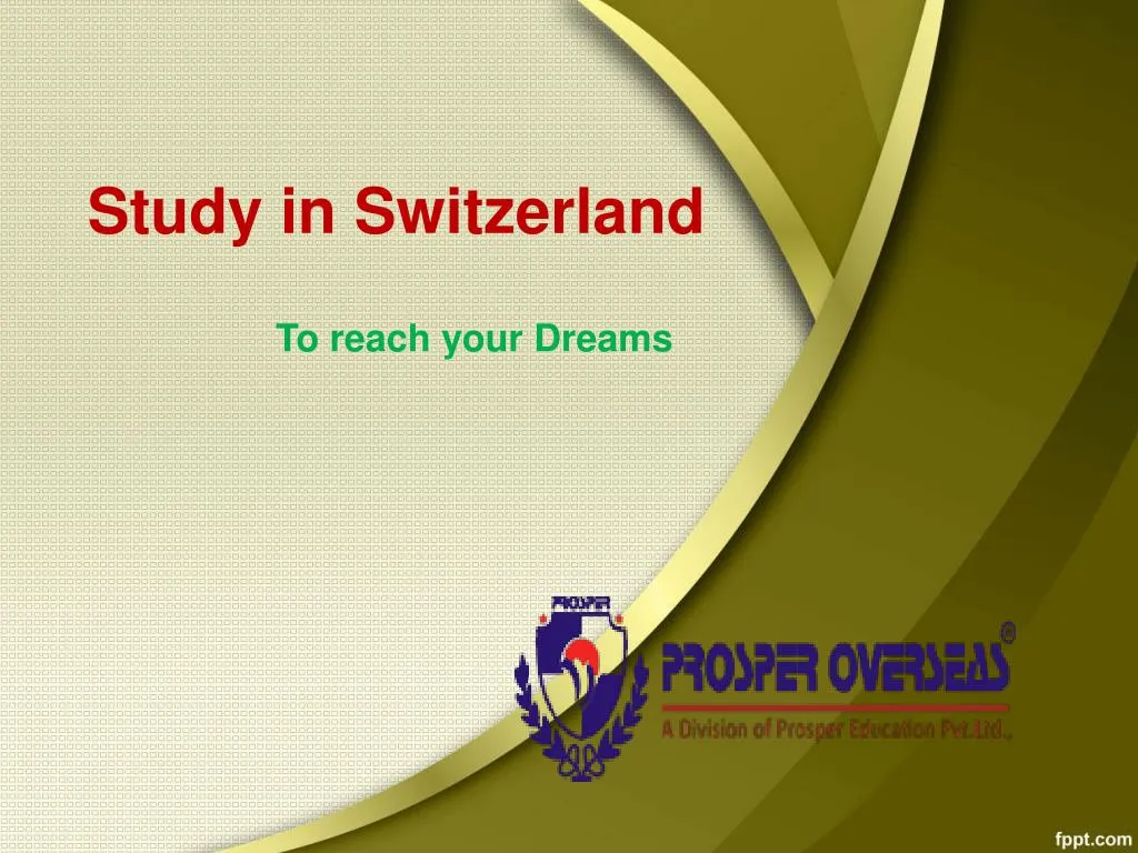 study in switzerland