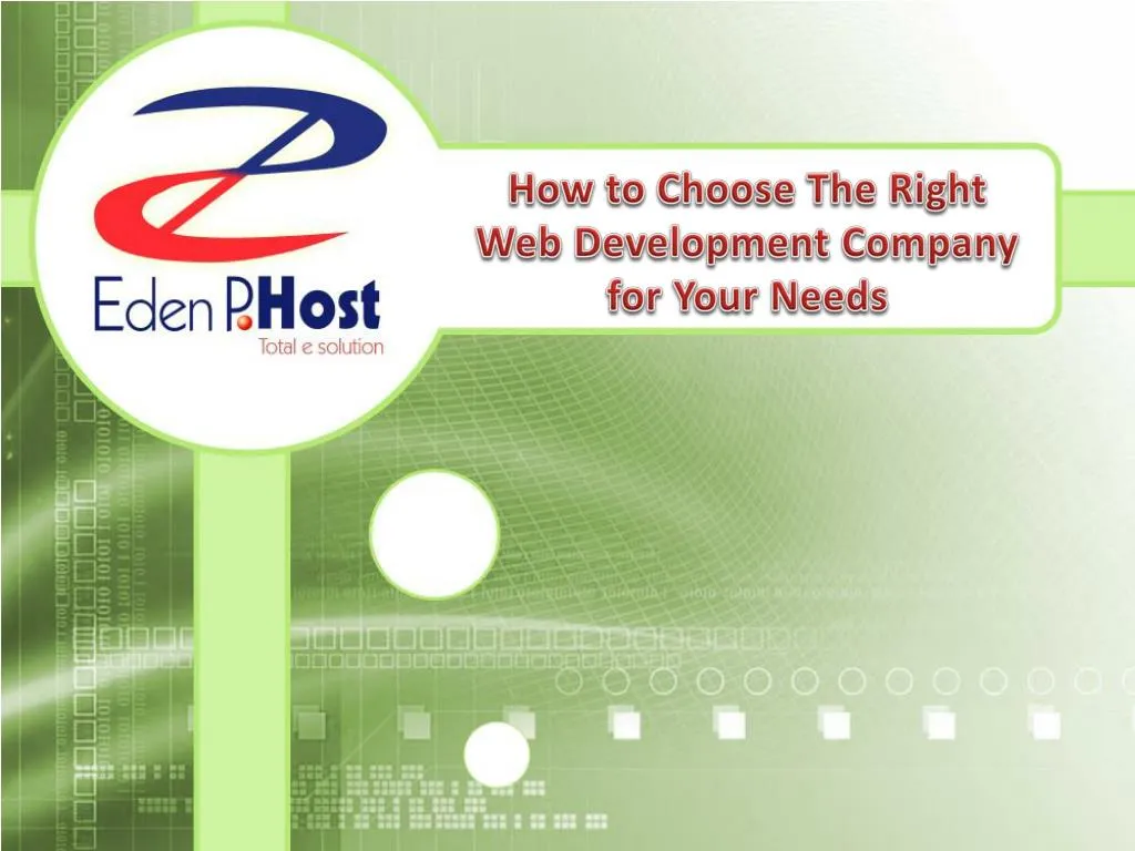 how to choose the right web development company for your needs