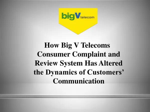 bigv telecoms consumer complaint and reviews