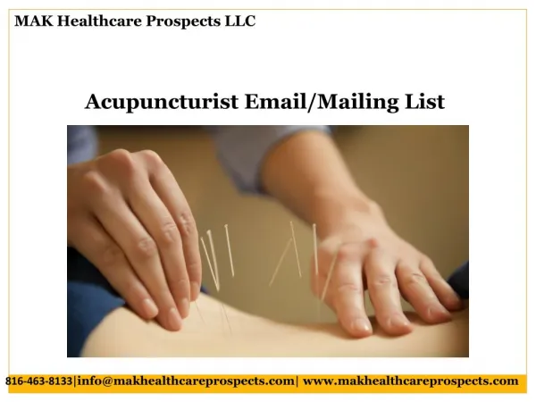 Acupuncturist Email/Mailing List