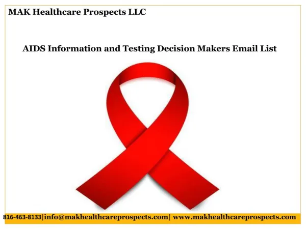 AIDS Information and Testing Decision Makers Email List