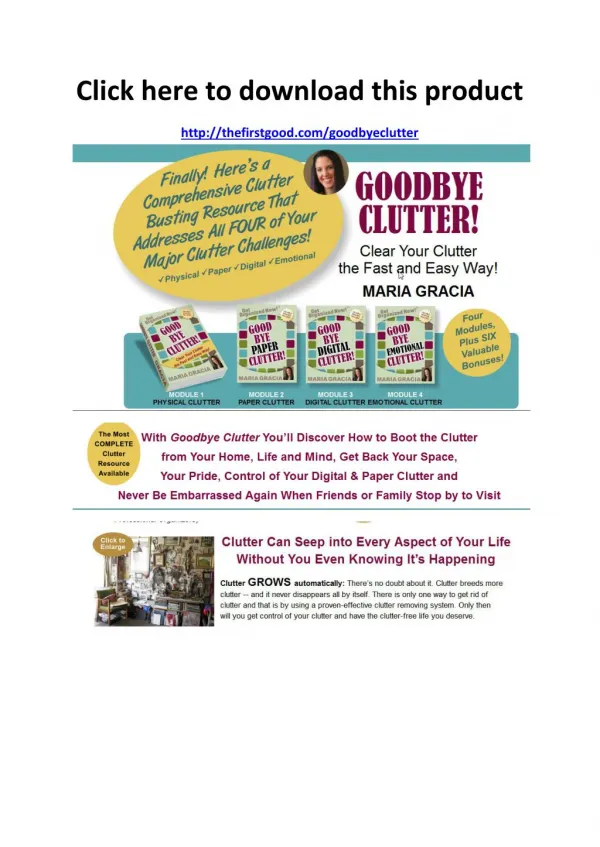 Goodbye Clutter Review - Scam or Legit - PDF eBook Download