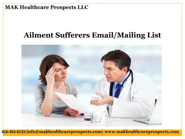 Ailment Sufferers Email/Mailing List