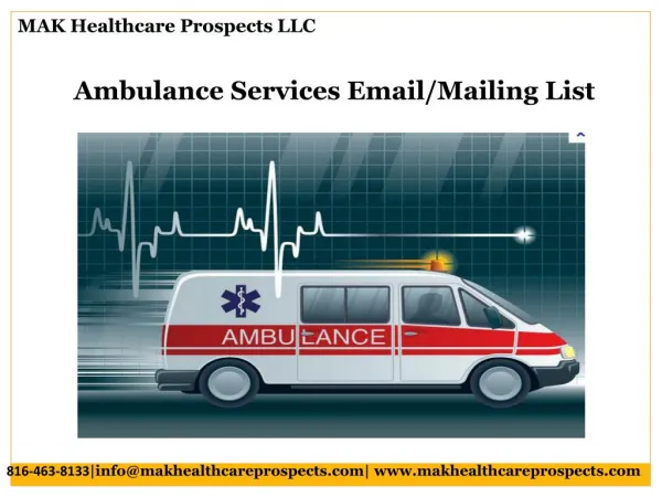 Ambulance Services Email/Mailing List