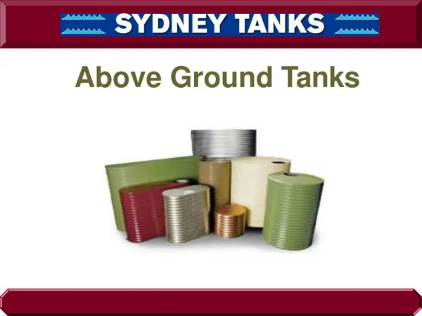 Aboveground Water Tank - Sydney