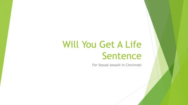 In Cincinnati Can You Get A Life Sentence For Rape
