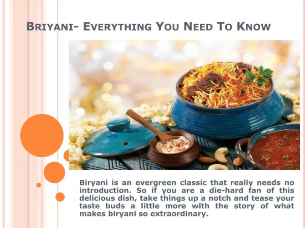 Briyani- Everything You Need To Know
