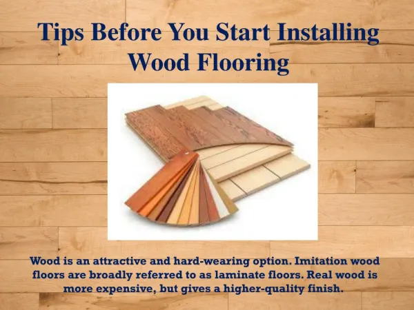Tips Before You Start Installing Wood Flooring