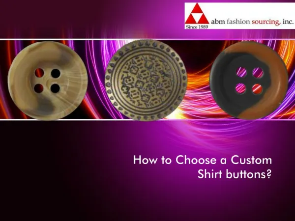 How to choose a custom shirt buttons