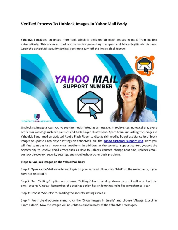 Verified Process To Unblock Images In YahooMail Body