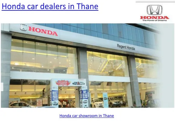 Honda car booking in Thane
