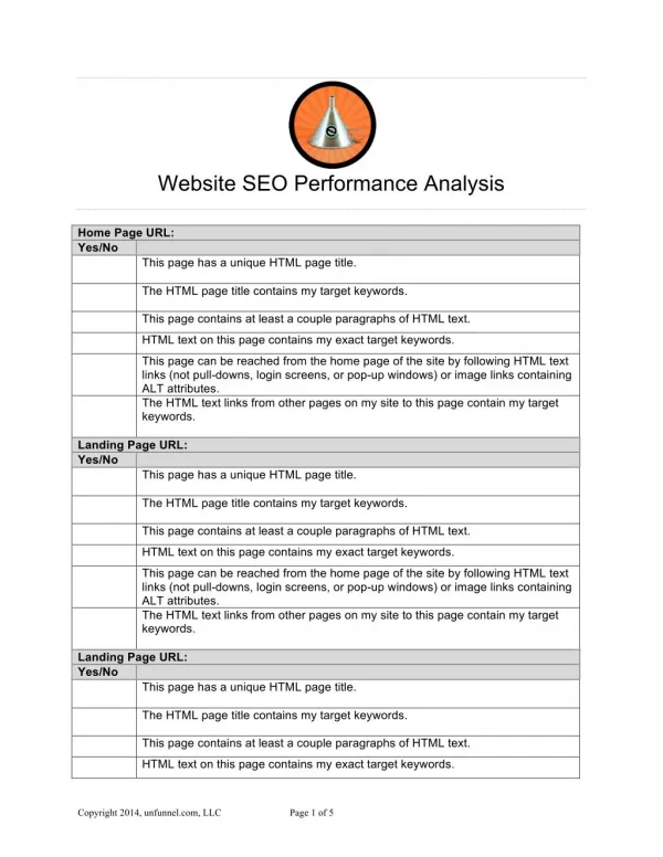 Website SEO Performance Analysis (free template)