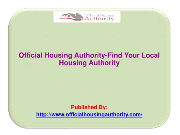 Find Your Local Housing Authority