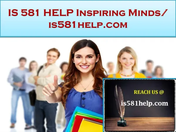 IS 581 HELP Real Success / is581help.com