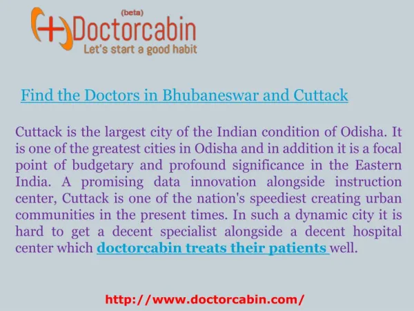 Find the Doctors in Bhubaneswar and Cuttack