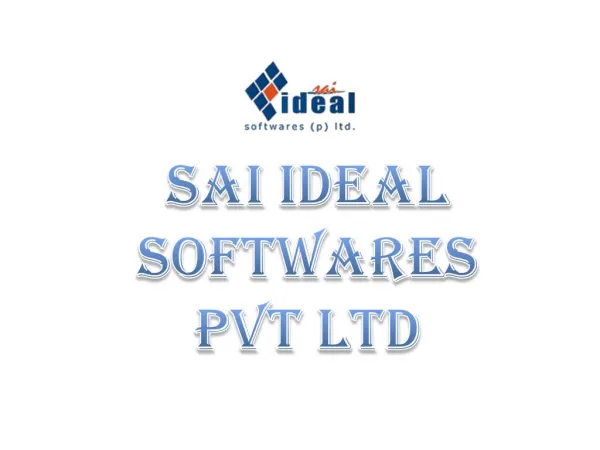 Sai Ideal Softwares (p) ltd
