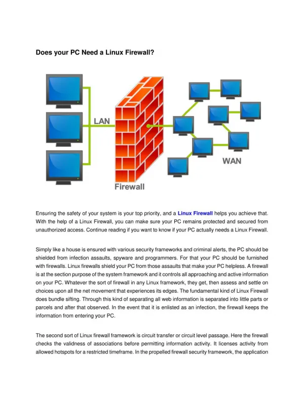 Does your PC Need a Linux Firewall?