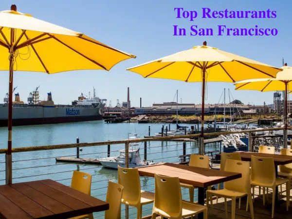 Top Restaurants In San Francisco