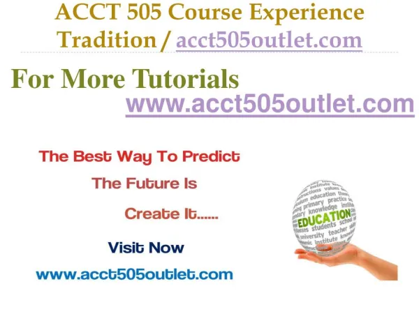 ACCT 505 help Become Exceptional / acct505outlet.Com