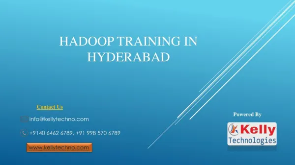 Best Hadoop Training in Hyderabad