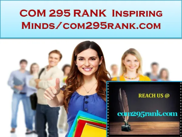 COM 295 RANK Real Success / com295rank.com