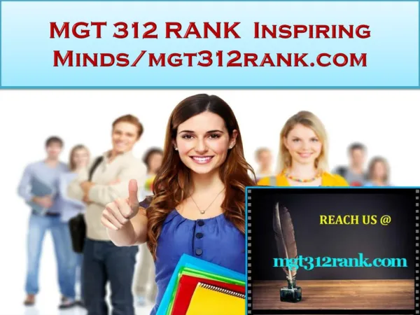 MGT 312 RANK Real Success / mgt312rank.com