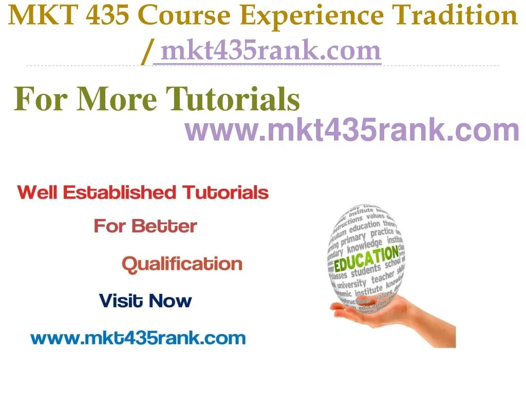 mkt 435 course experience tradition mkt435rank com