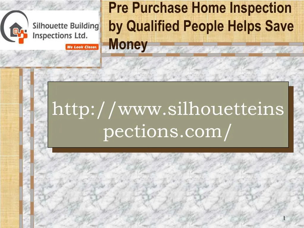pre purchase home inspection by qualified people helps save money