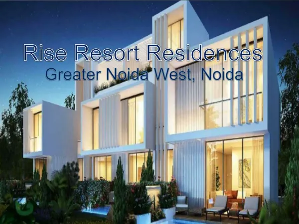 Villas for Sale by Rise Resort Residences | Call us on: ( 91) 9953 5928 48