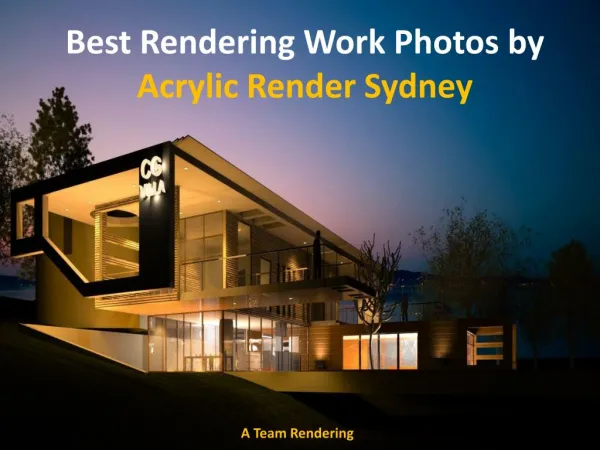 Best Rendering Work Photos by Acrylic Render Sydney