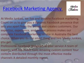 Facebook marketing company services