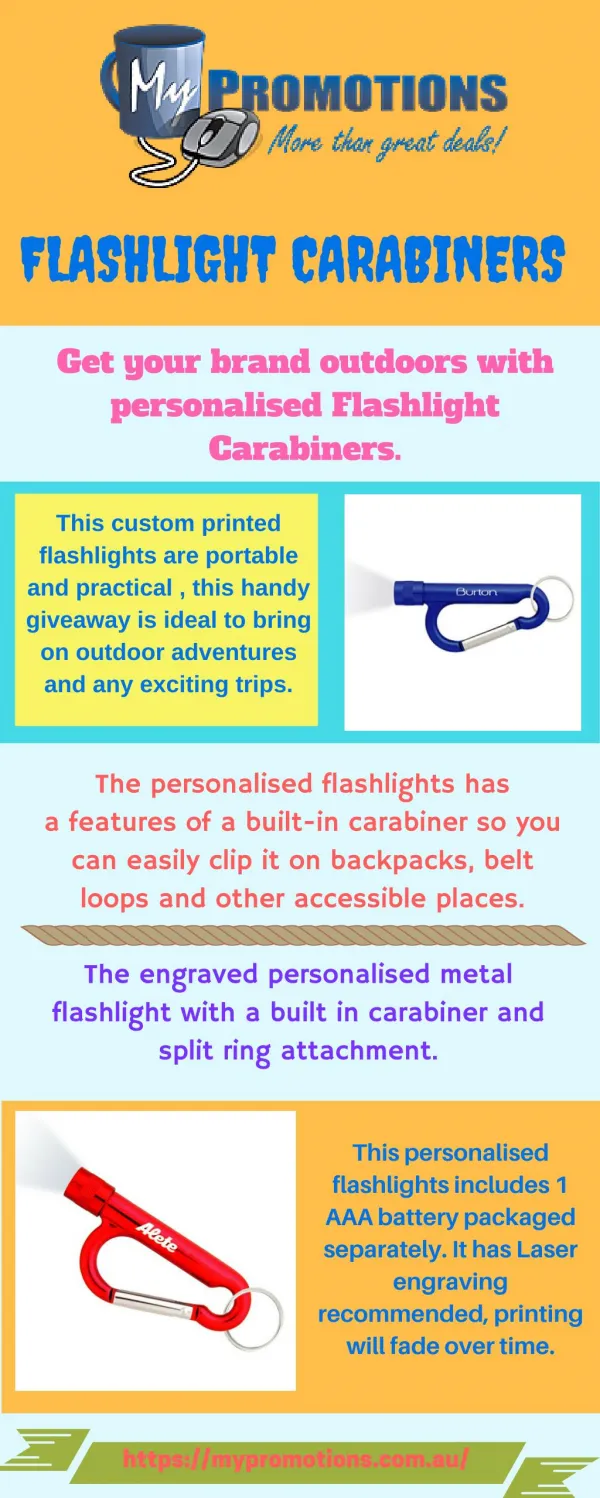 Custom Printed Flashlights at My Promotion Australia
