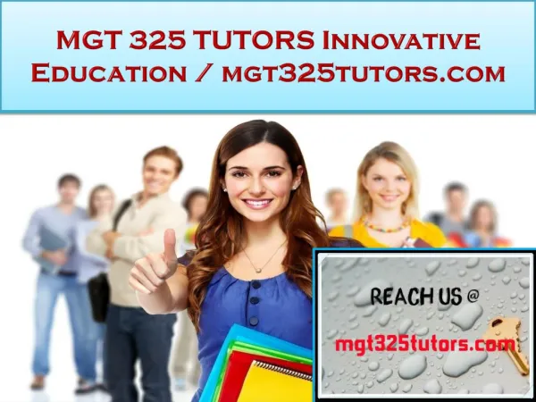 MGT 325 TUTORS Innovative Education / mgt325tutors.com