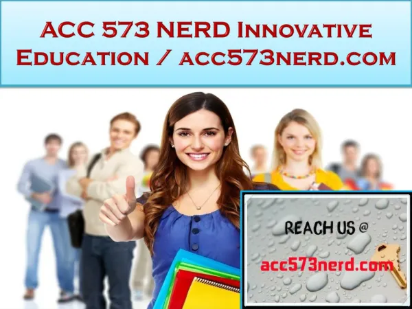 ACC 573 NERD Innovative Education / acc573nerd.com