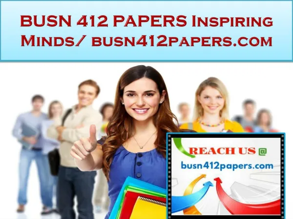BUSN 412 PAPERS Real Success / busn412papers.com