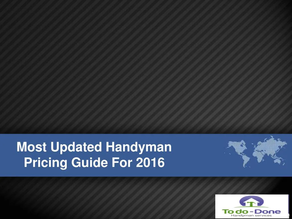 most updated handyman pricing guide for 2016