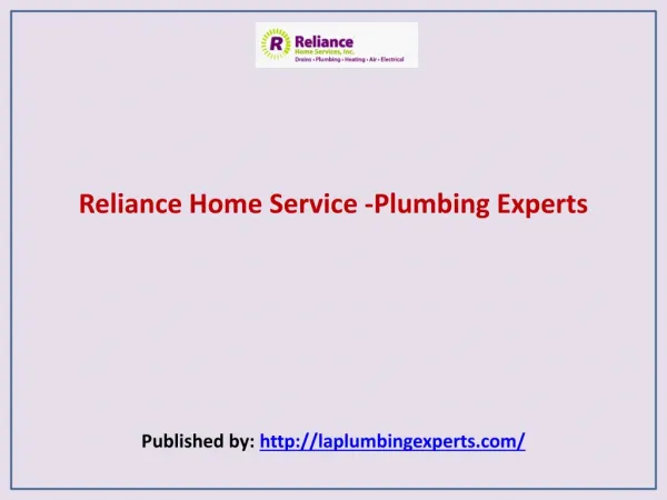 Reliance Home Service -Plumbing Experts
