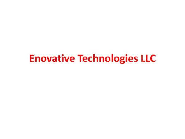 Enovative Technologies LLC Shared Products List