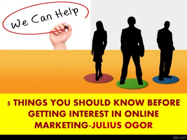 INTEREST IN ONLINE MARKETING-JULIUS OGOR