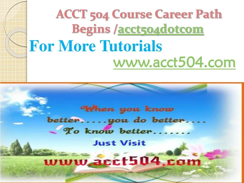 acct 504 course career path begins acct504 dotcom
