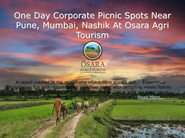 One Day Corporate Picnic Spots Near Pune, Mumbai, Nashik
