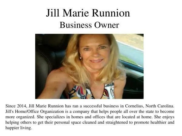 Jill Marie Runnion - Business Owner